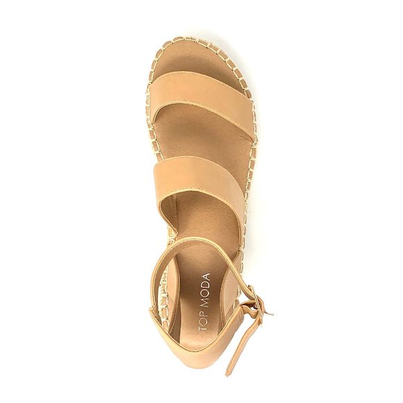 FINAL PRICE! Butterscotch Tan Platform Espadrille Sandals - Picture 6 of 6